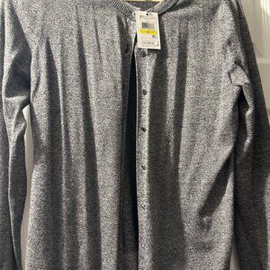 NWT Calvin Klein Cardigan Dark Gray cute buttons